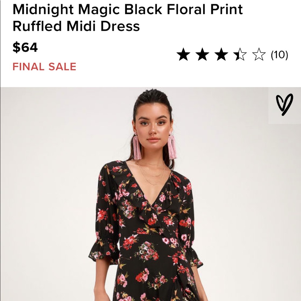 Black floral dress